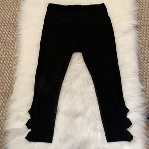 RBX Black Mesh Cutout Crop Leggings
